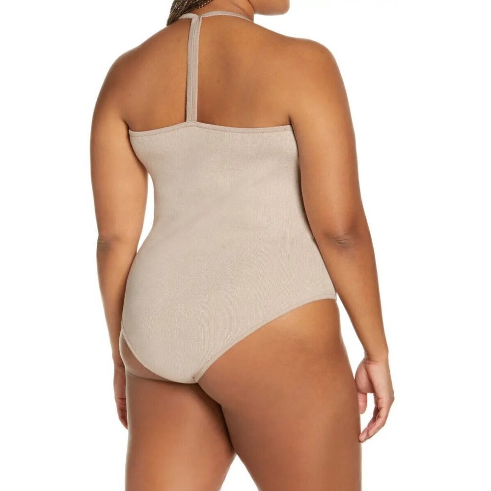 Wayf BNWOT womens "alicia" t-back knit beige bodysuit sz medium